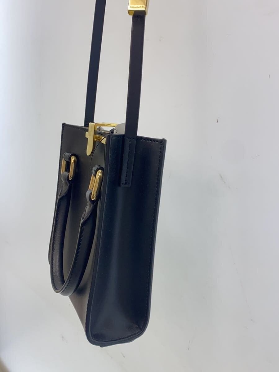 ZANCHETTI Shoulder Bag Leather BLK Solid 2