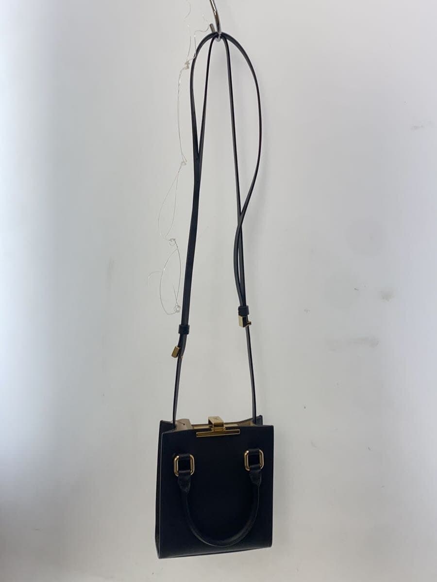 ZANCHETTI Shoulder Bag Leather BLK Solid 3