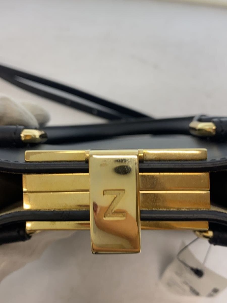 ZANCHETTI Shoulder Bag Leather BLK Solid 5