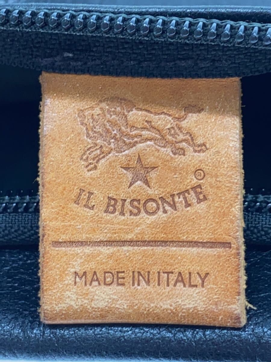 IL BISONTE Shoulder Bag Leather Black Solid Color 5