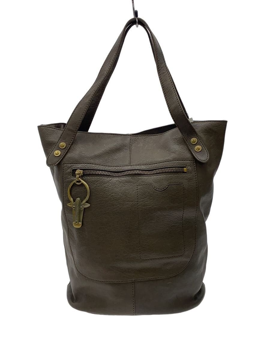 TOFF&LOADSTONE Tote Bag Leather BRW Solid Color