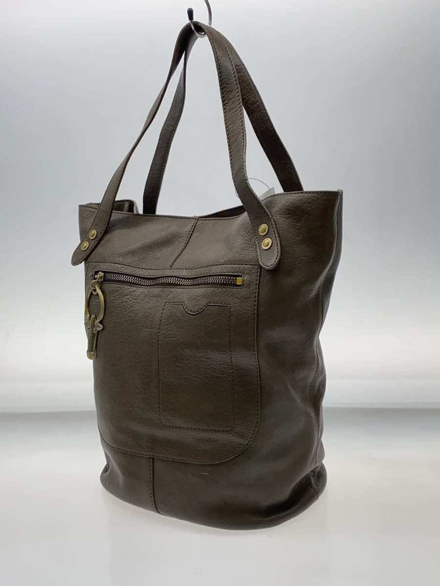 TOFF&LOADSTONE Tote Bag Leather BRW Solid Color 2
