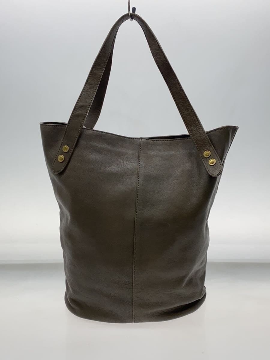TOFF&LOADSTONE Tote Bag Leather BRW Solid Color 3