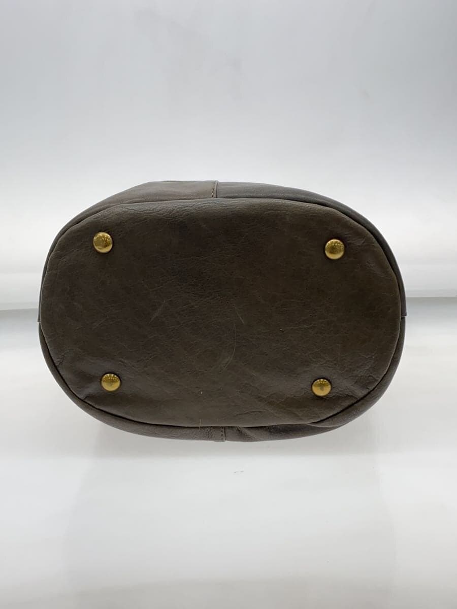 TOFF&LOADSTONE Tote Bag Leather BRW Solid Color 4