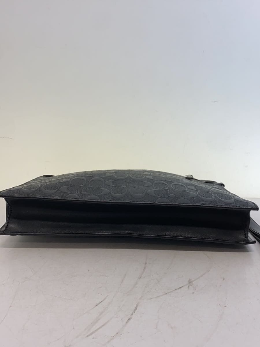 COACH Shoulder Bag Leather Black All-Over Print F75914 4