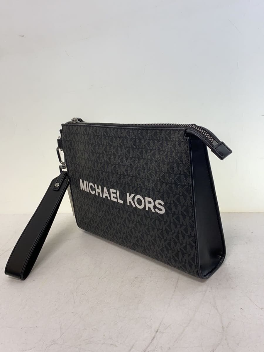 MICHAEL KORS Second Bag Leather Black All-Over Print 37R4LCOU9B Clutch Bag Pouch 2