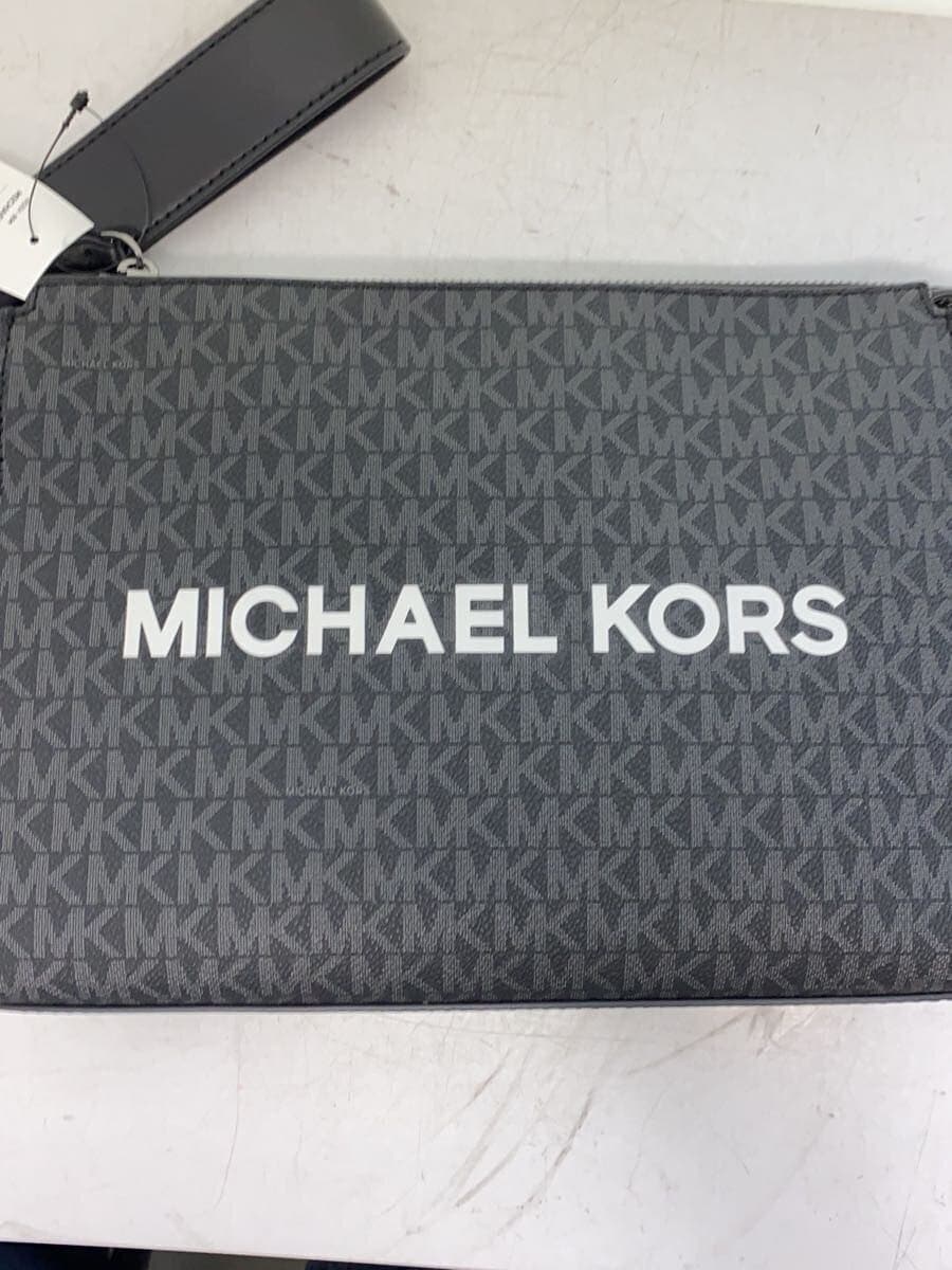 MICHAEL KORS Second Bag Leather Black All-Over Print 37R4LCOU9B Clutch Bag Pouch 5