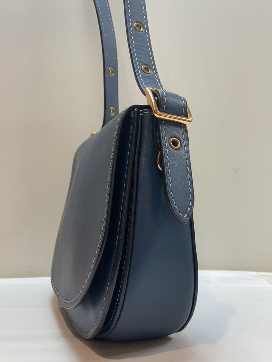 COACH Saddle Bag Leather BLU 2
