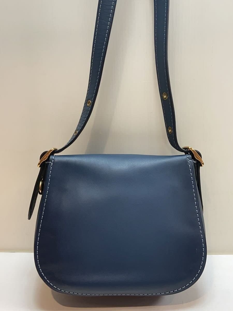 COACH Saddle Bag Leather BLU 3