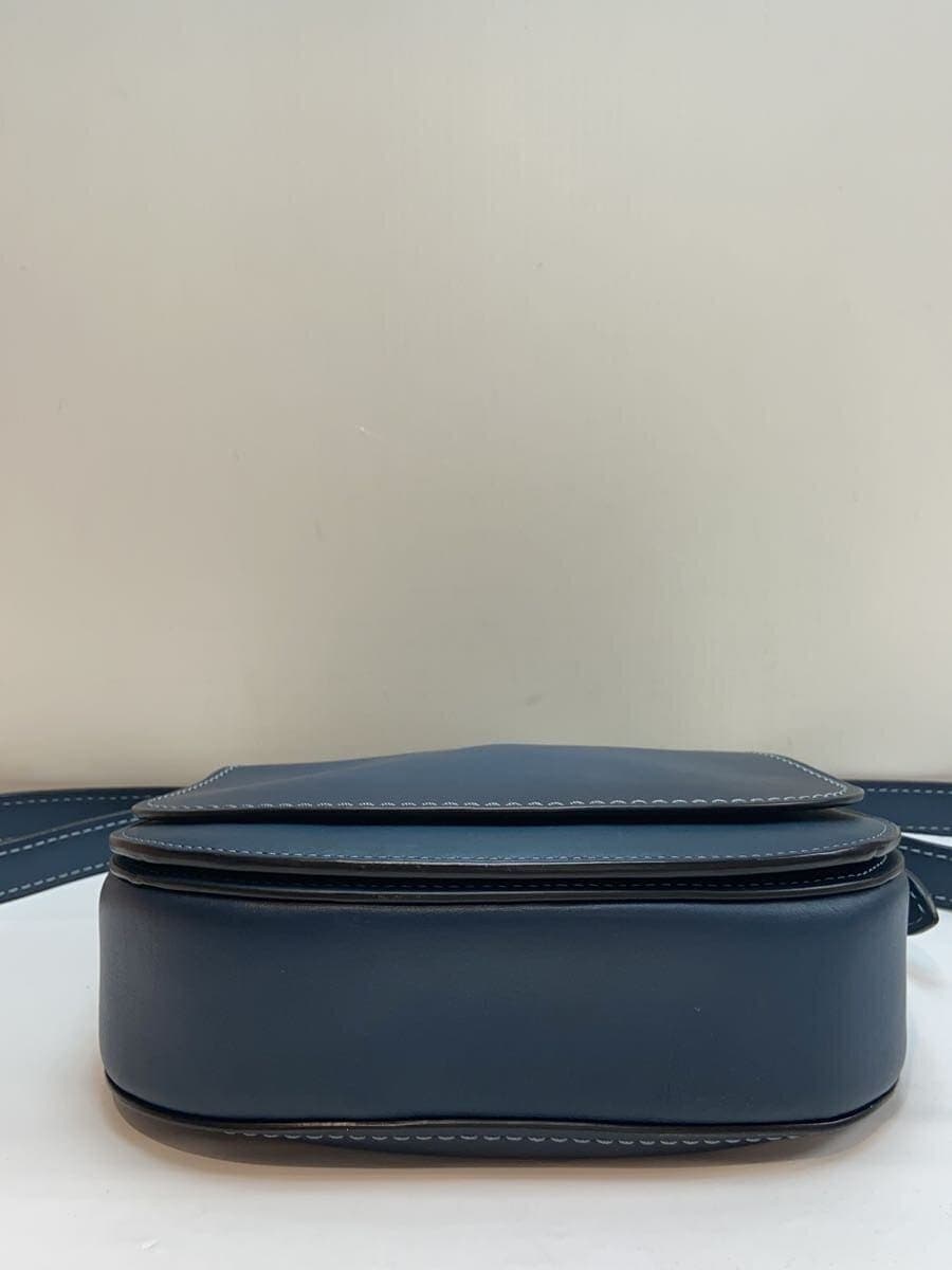 COACH Saddle Bag Leather BLU 4