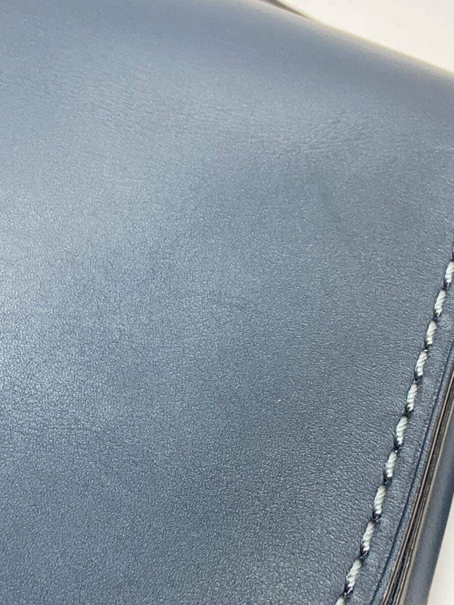 COACH Saddle Bag Leather BLU 8