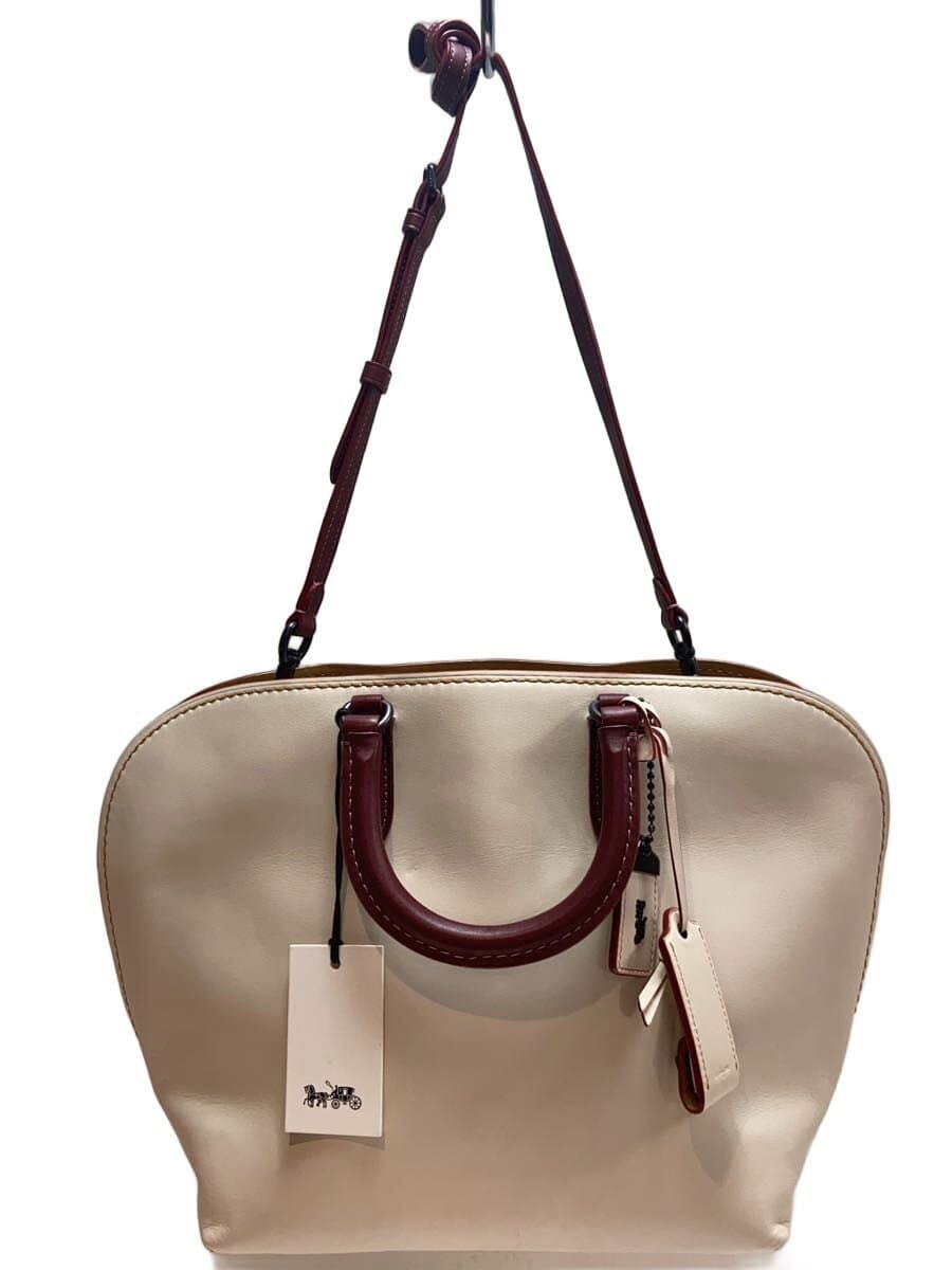 COACH Handbag All Leather Leather WHT