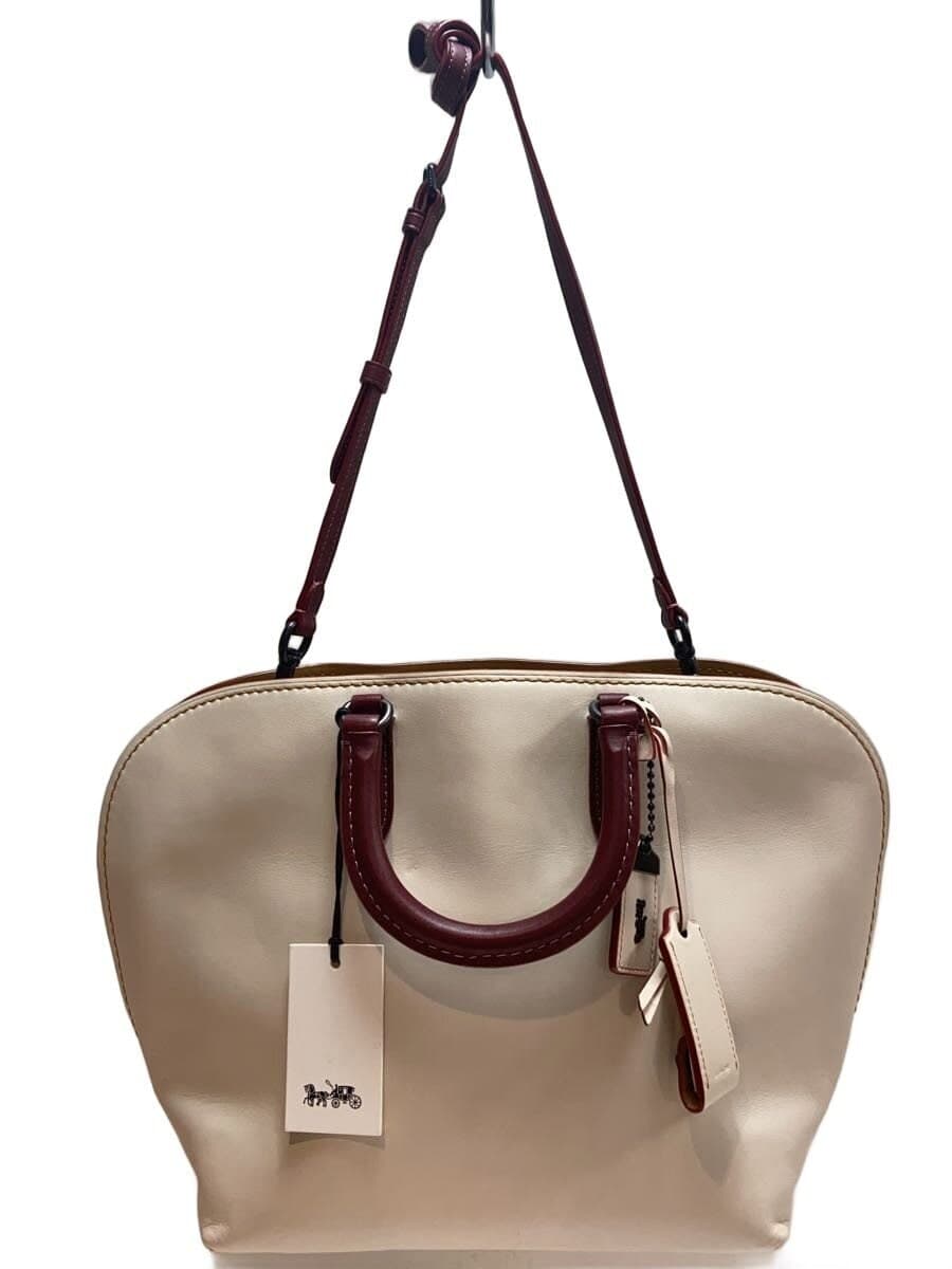 COACH Handbag All Leather Leather WHT