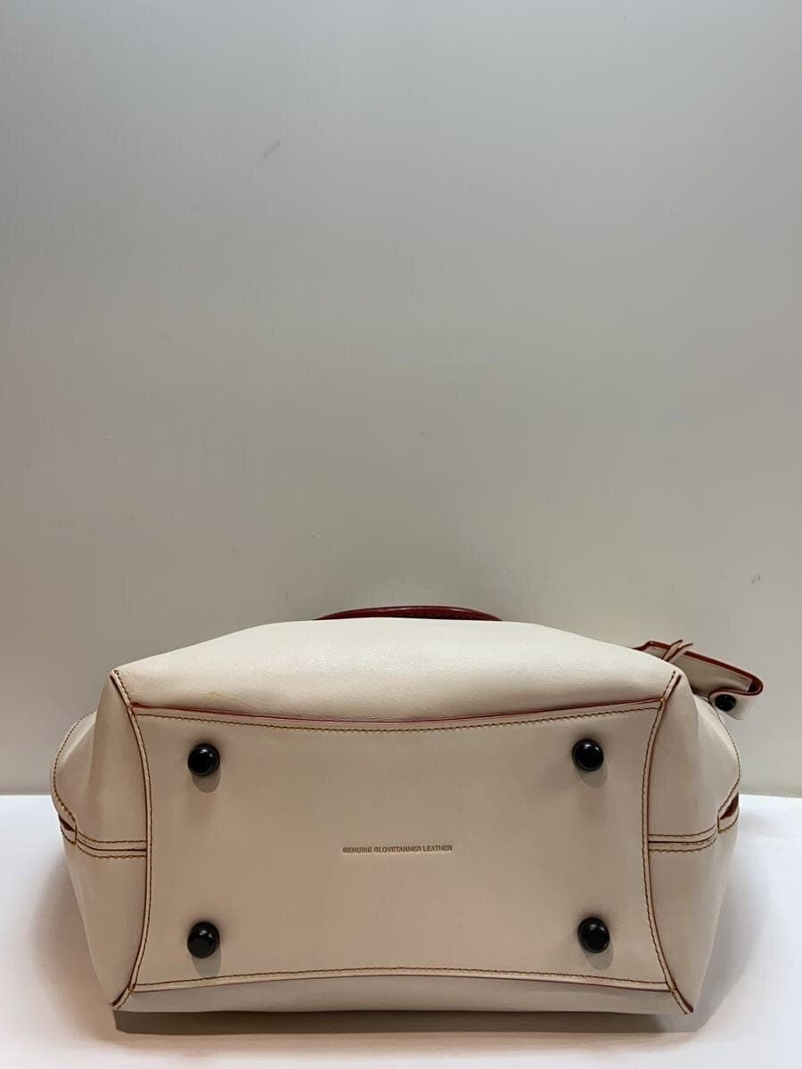 COACH Handbag All Leather Leather WHT 4