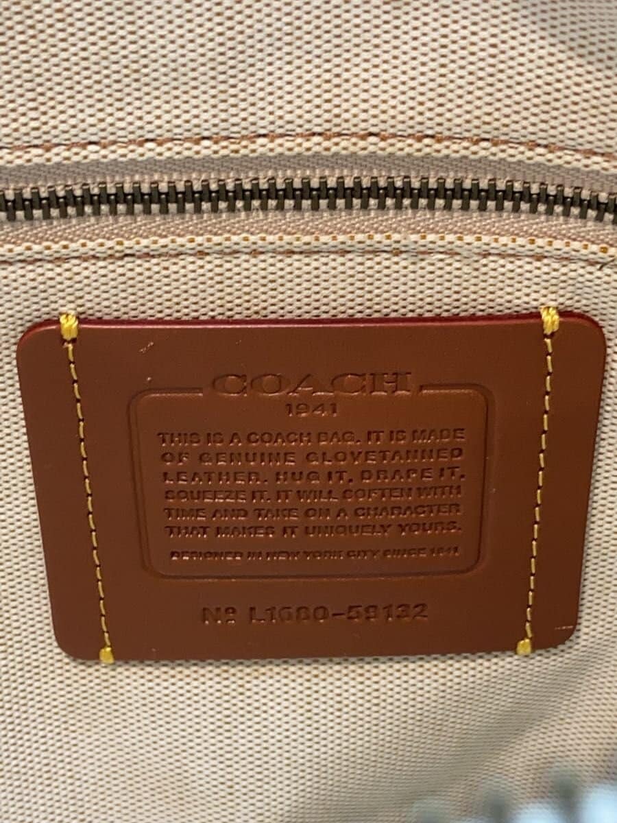 COACH Handbag All Leather Leather WHT 5