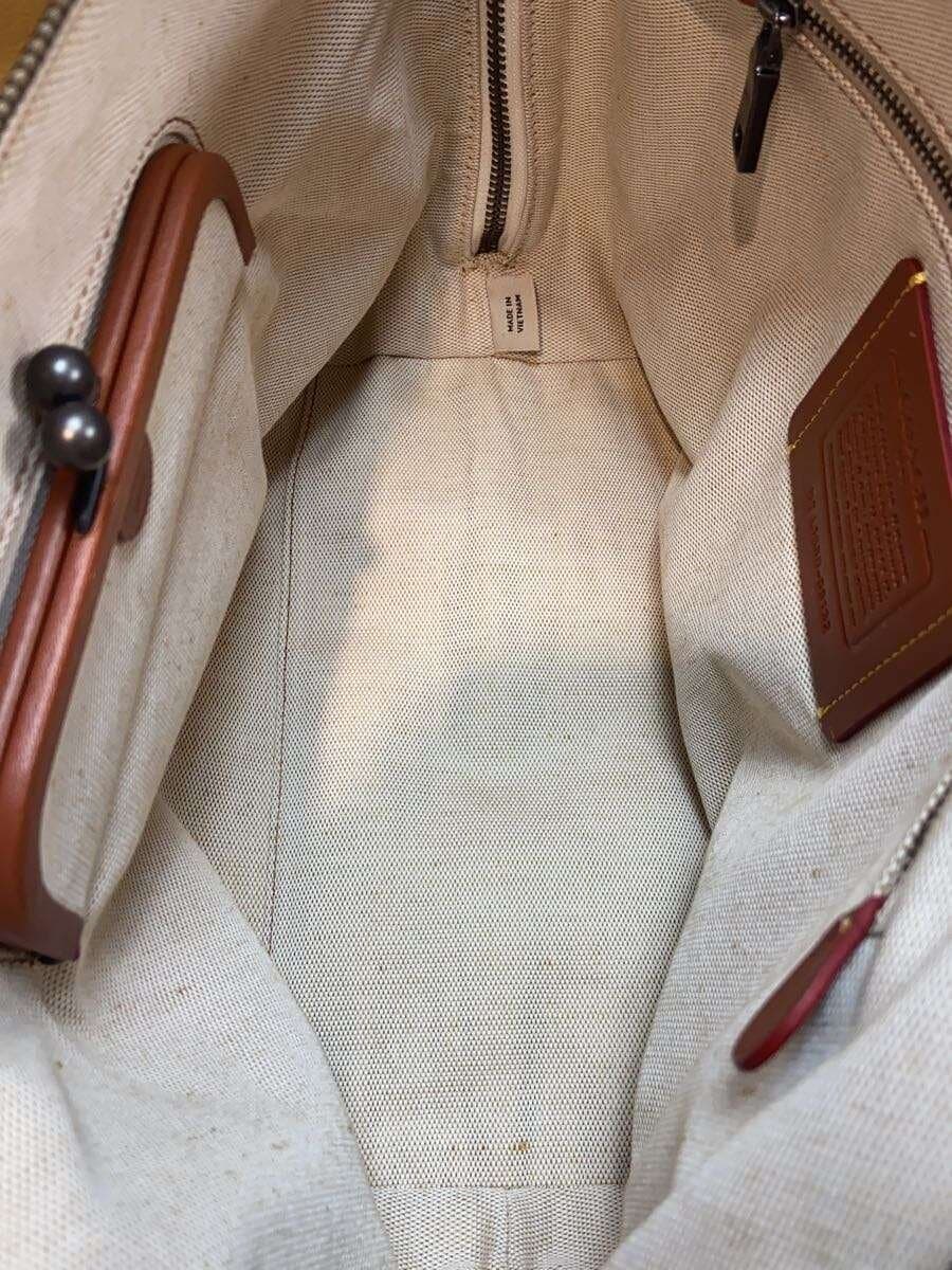 COACH Handbag All Leather Leather WHT 6