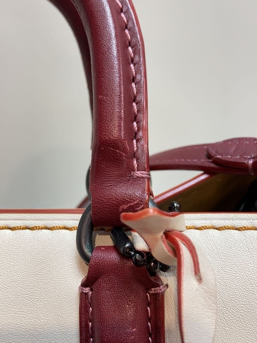 COACH Handbag All Leather Leather WHT 8