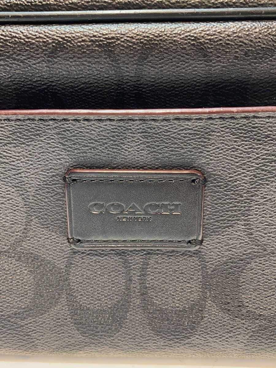 COACH Signature Second Bag PVC BLK All Over Pattern F39764 5