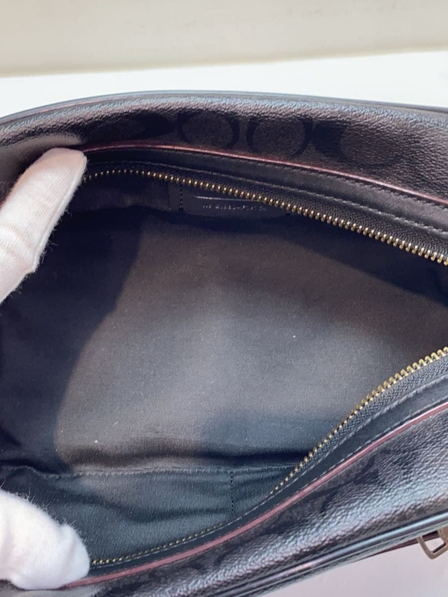 COACH Signature Second Bag PVC BLK All Over Pattern F39764 6