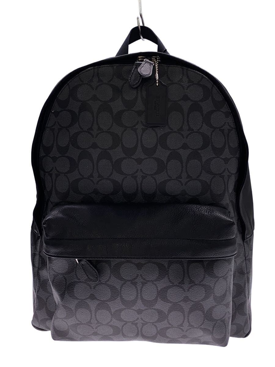 COACH Backpack PVC BLK All-over pattern F71973