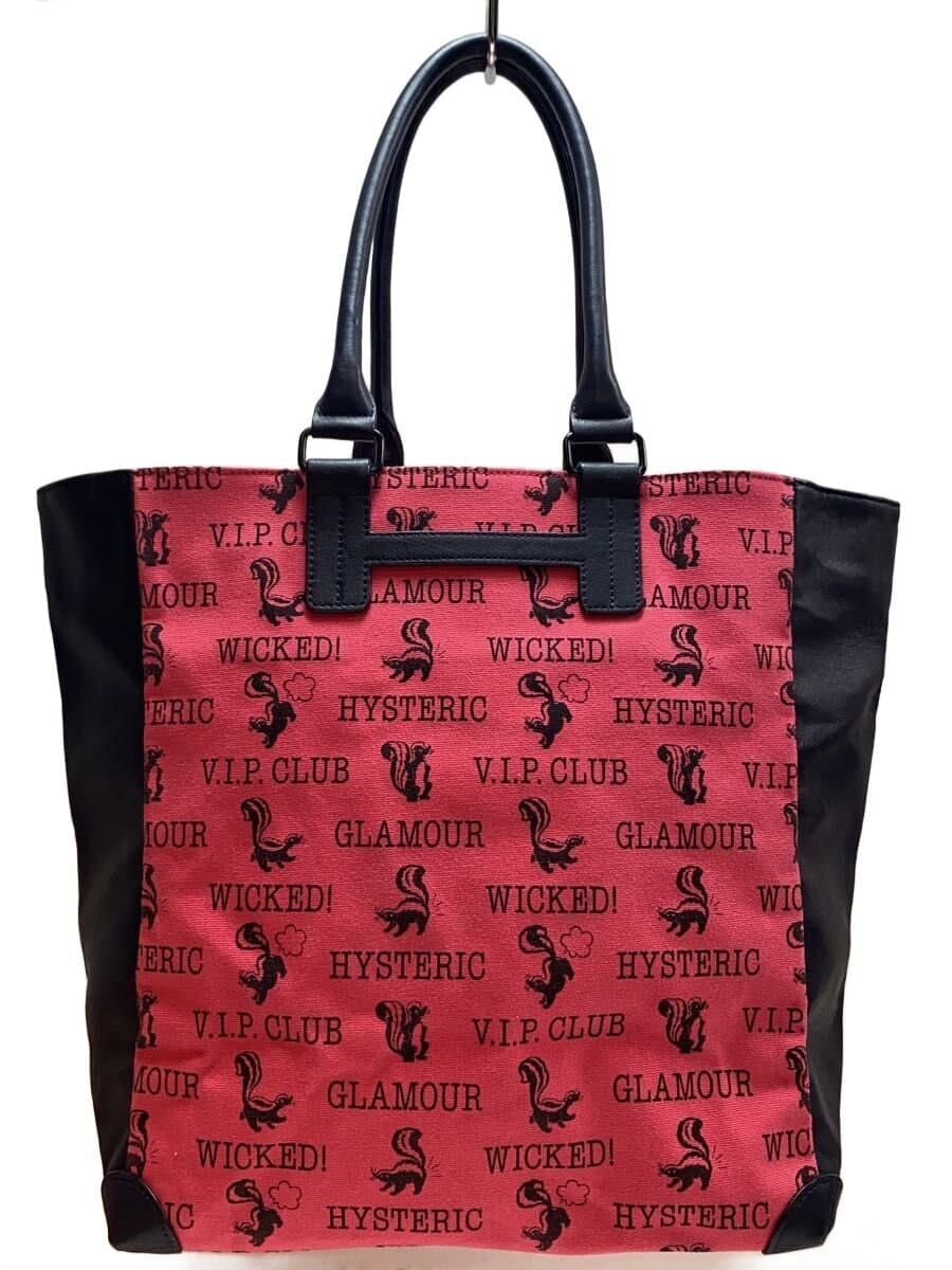 HYSTERIC GLAMOUR Tote Bag Canvas RED All Over Pattern