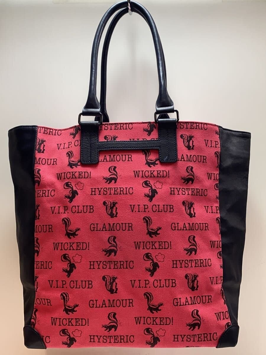 HYSTERIC GLAMOUR Tote Bag Canvas RED All Over Pattern 3