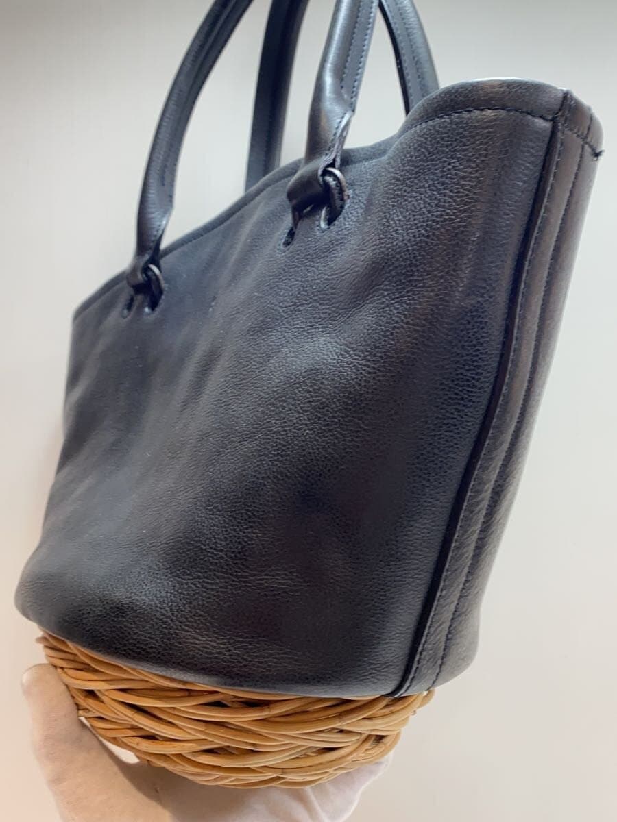 GENTEN Navona Ⅲ Basket Bag Cowhide BLK 2