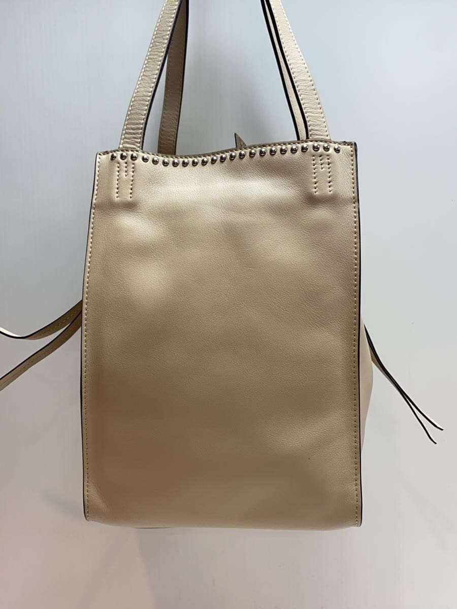 J&M DAVIDSON Bell Mini Studs Tote Bag Leather BEG 3