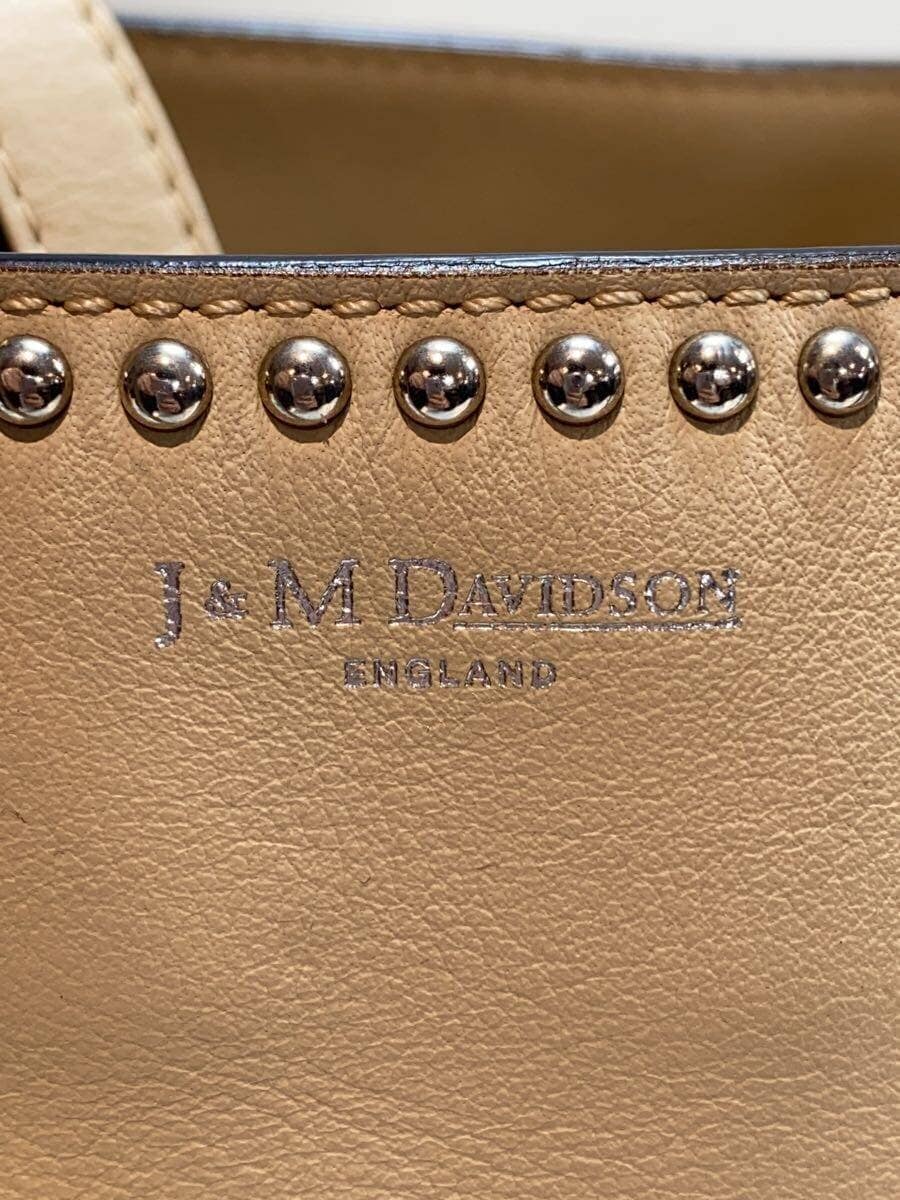 J&M DAVIDSON Bell Mini Studs Tote Bag Leather BEG 5