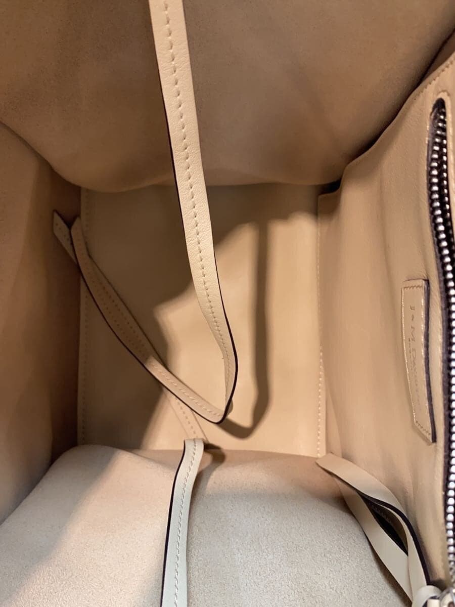 J&M DAVIDSON Bell Mini Studs Tote Bag Leather BEG 6