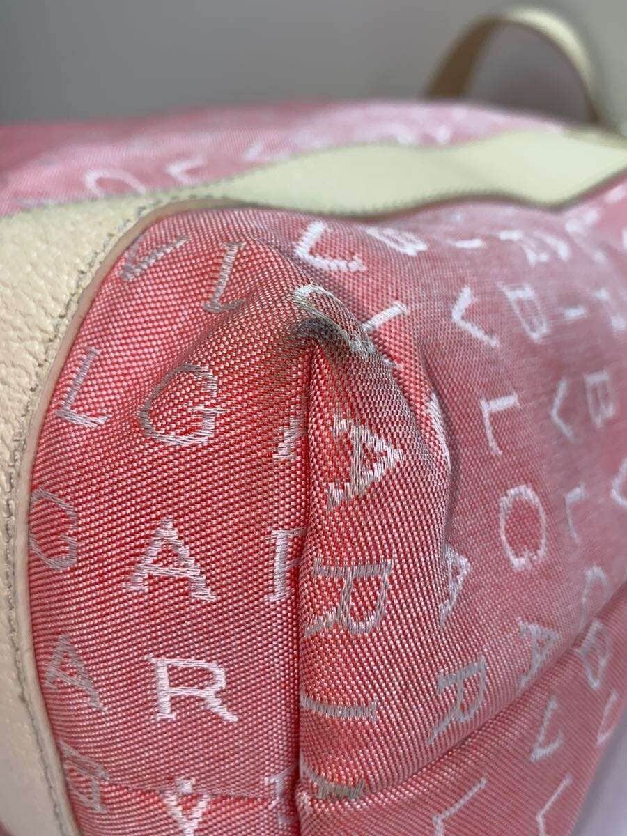 BVLGARI Logo Mania Tote Bag Canvas PNK All Over Pattern 7