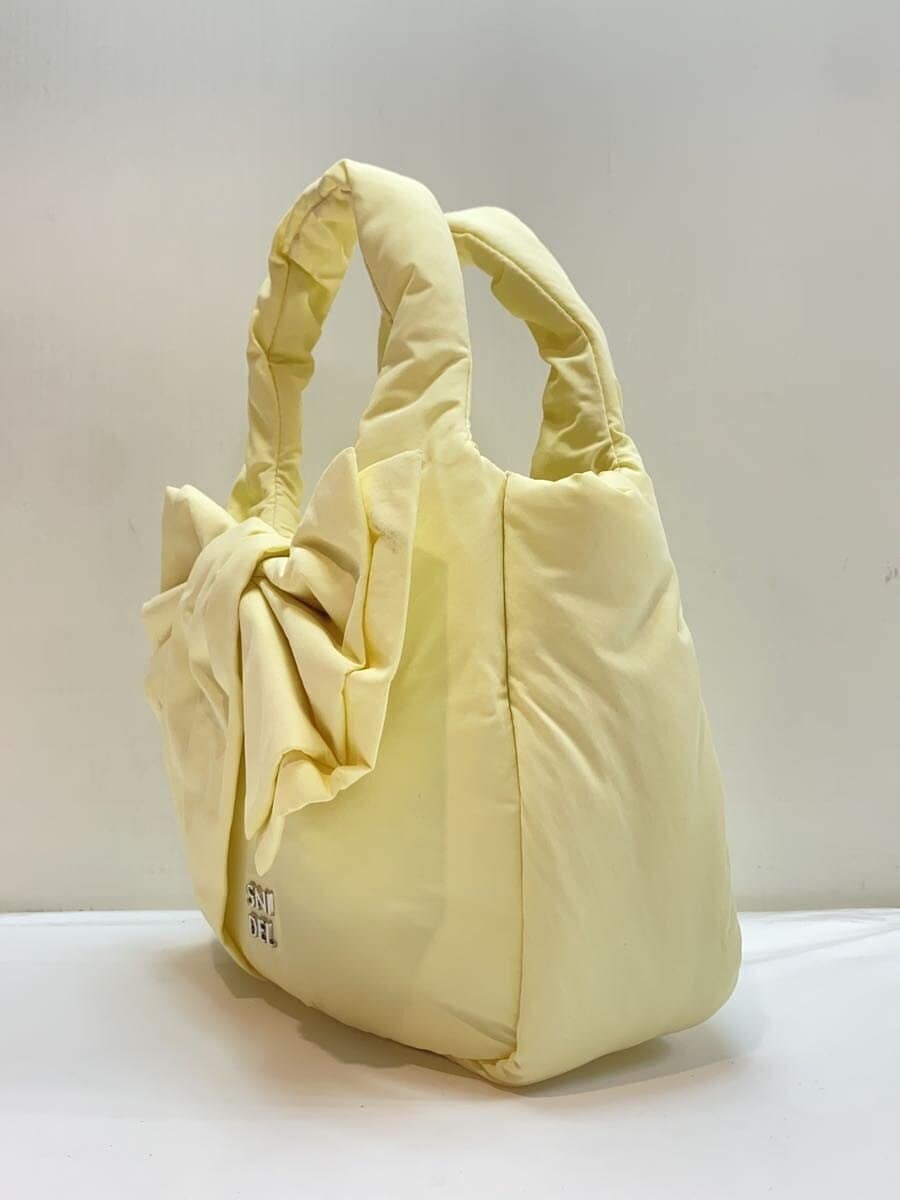 SNIDEL Puffy Ribbon Bag Nylon YLW SWGB261639 2