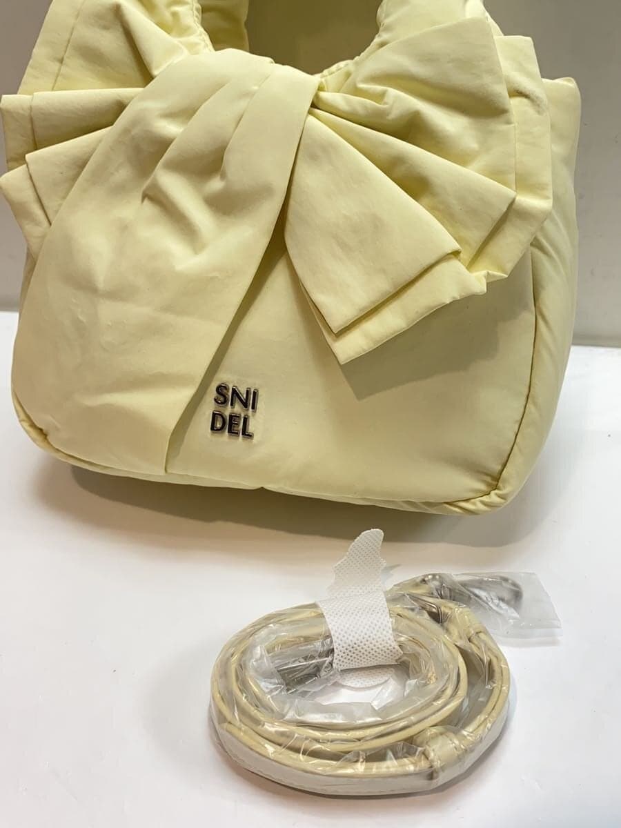 SNIDEL Puffy Ribbon Bag Nylon YLW SWGB261639 7