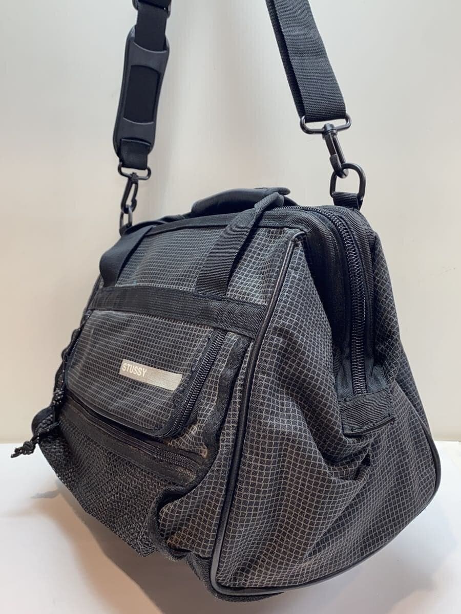 STUSSY Shoulder Bag BLK Check 2
