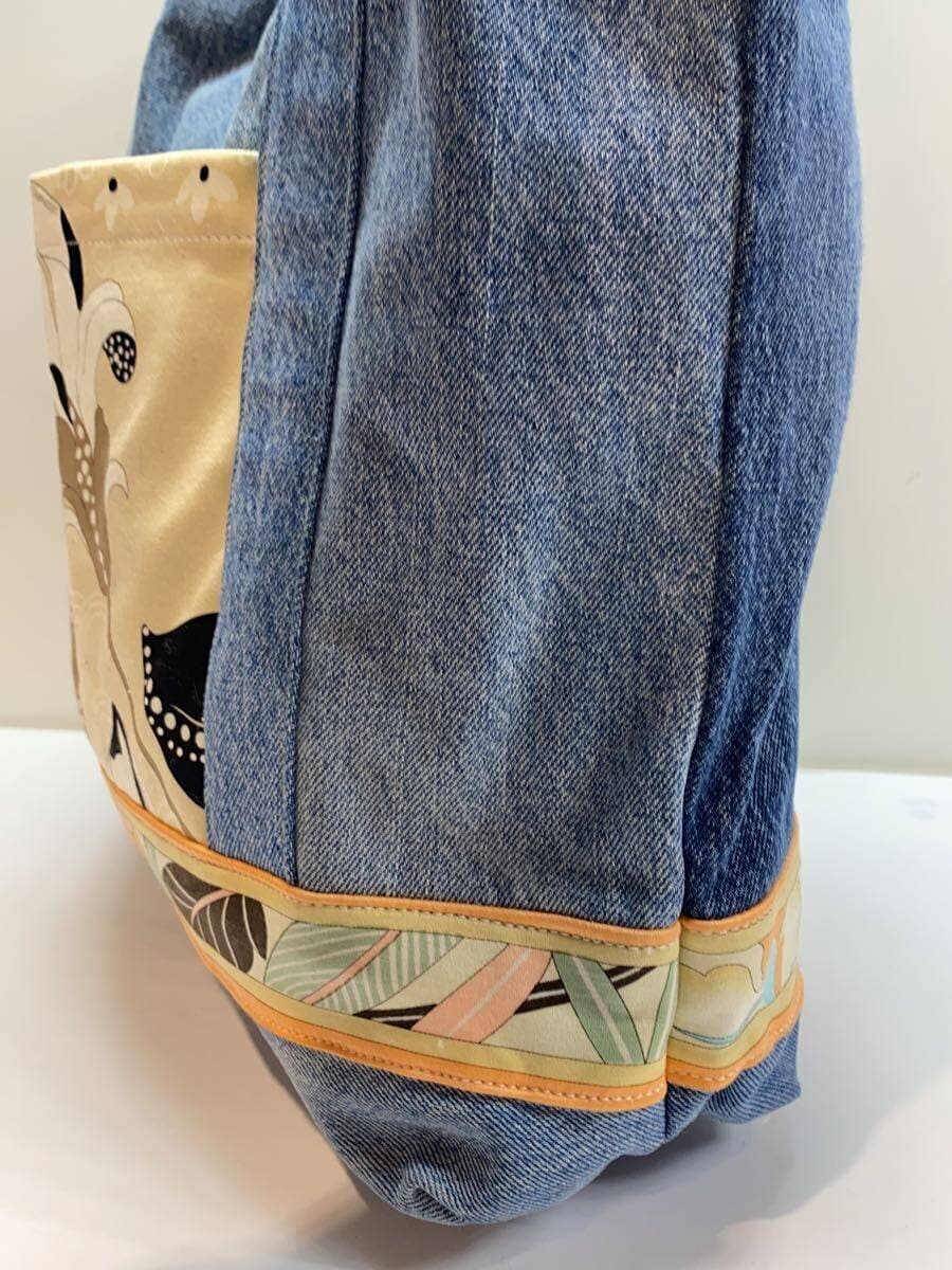 LEONARD Tote Bag Denim IDG Floral 2