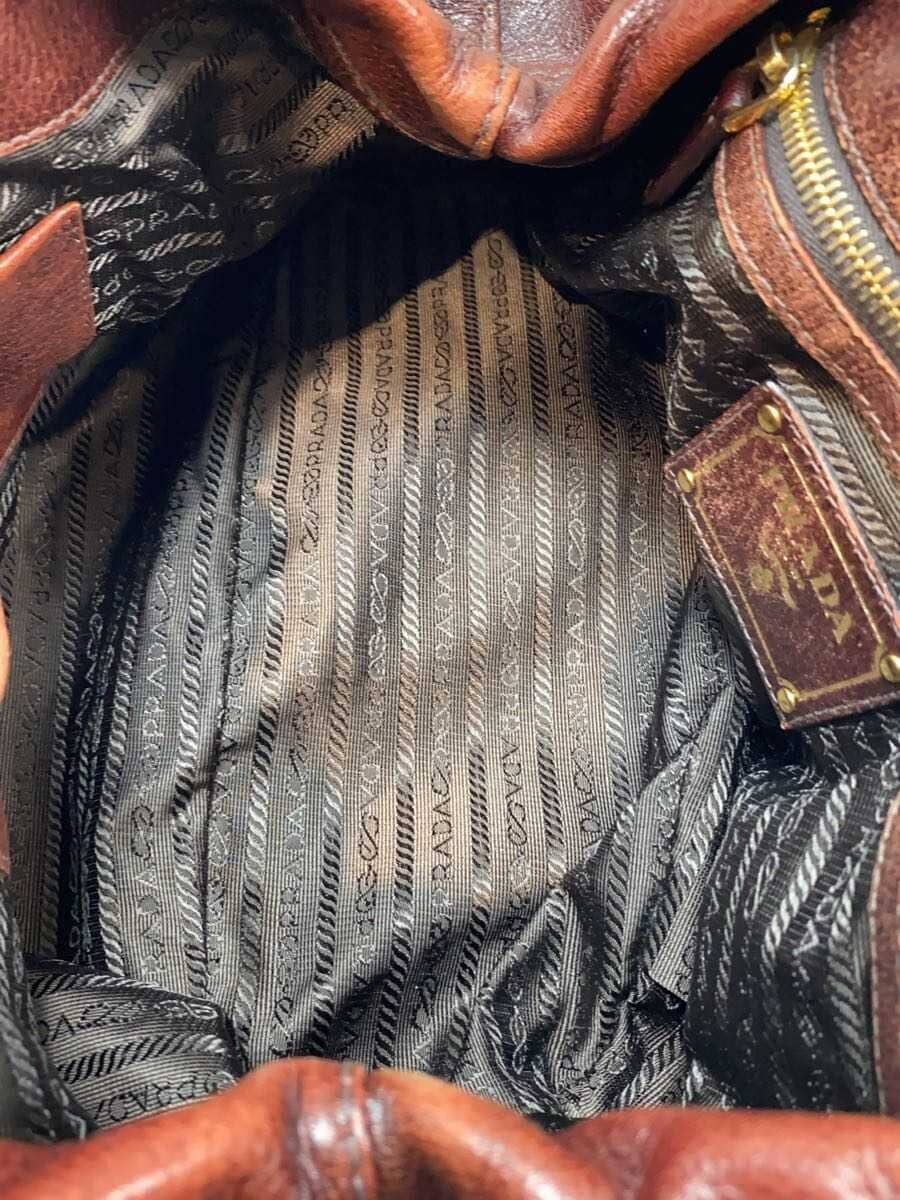 PRADA Shoulder Bag Leather BRD 6