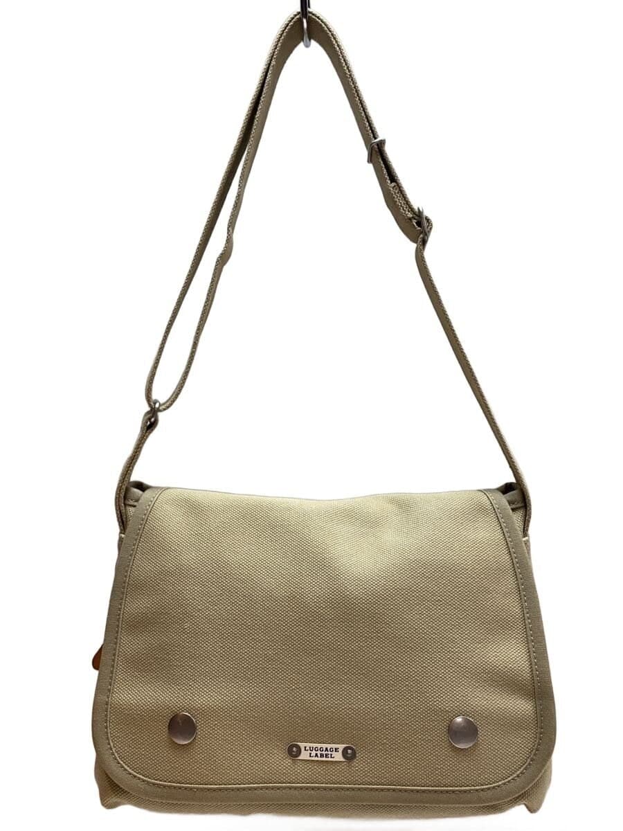 LUGGAGE LABEL Shoulder Bag Canvas BEG