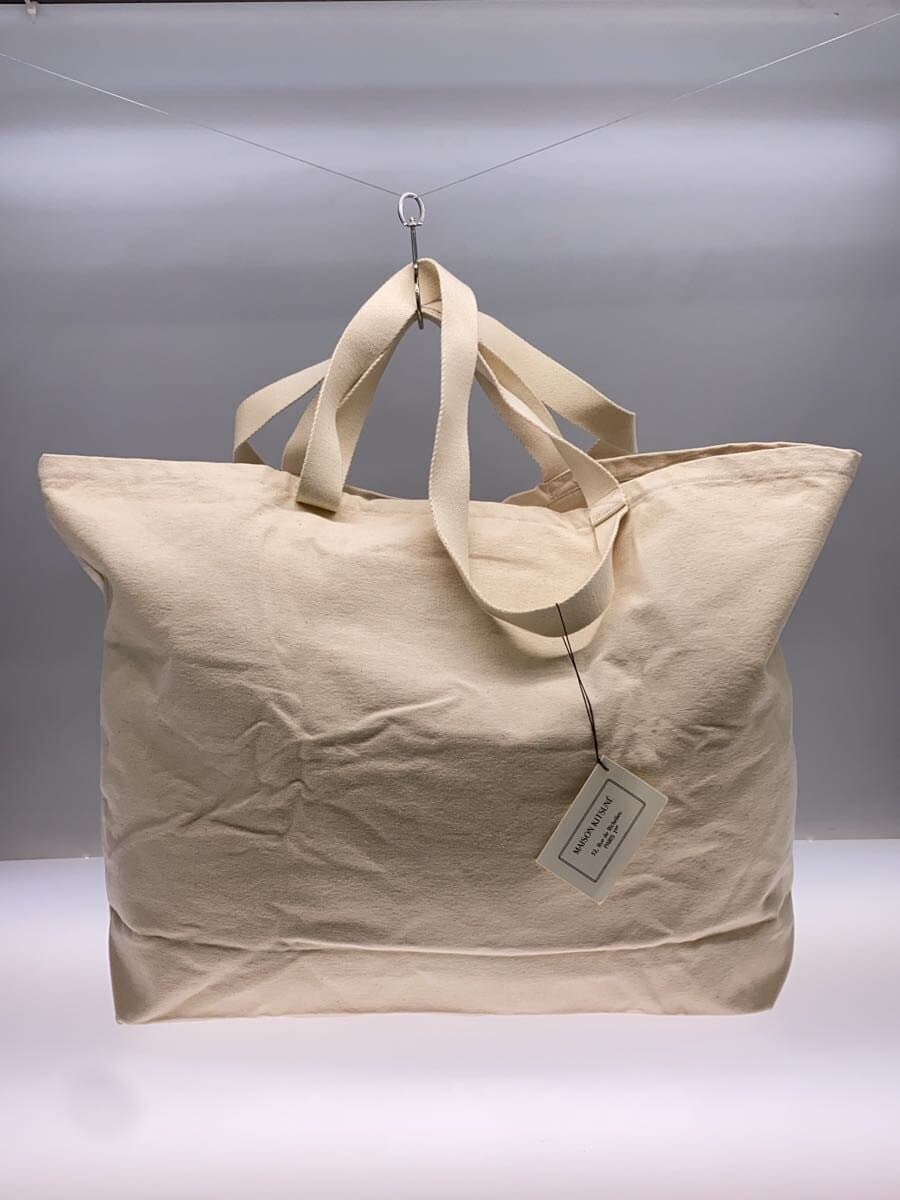 MAISON KITSUNE3 YOGA FOXES Tote Bag Canvas BEG 3