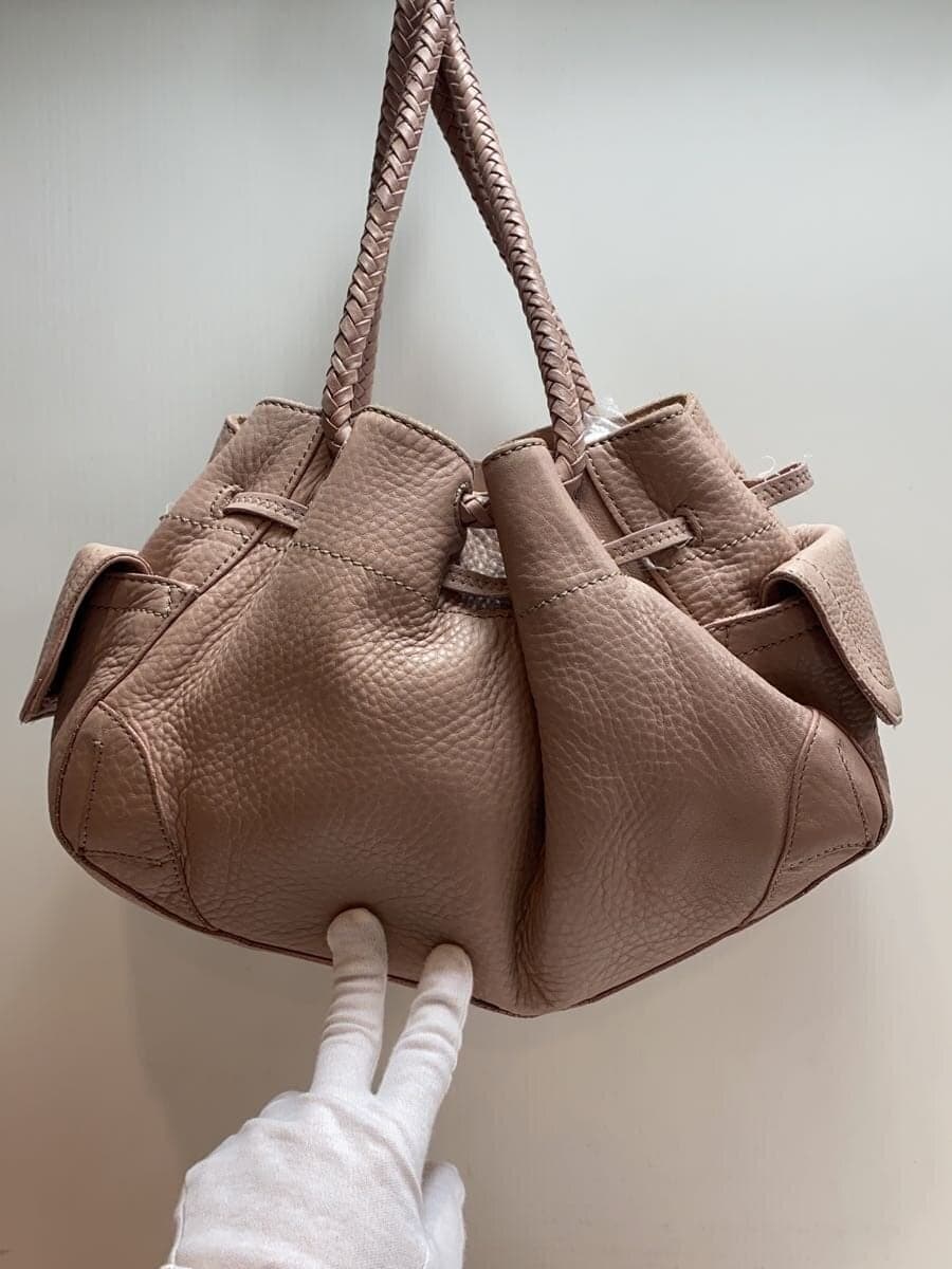 COLE HAAN Fringe Handbag Leather BEG 3