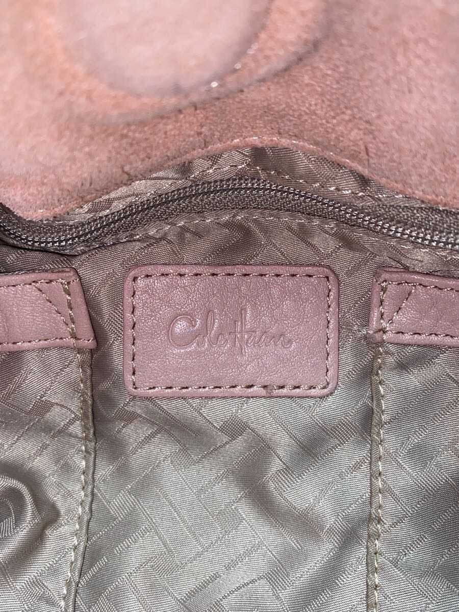 COLE HAAN Fringe Handbag Leather BEG 5