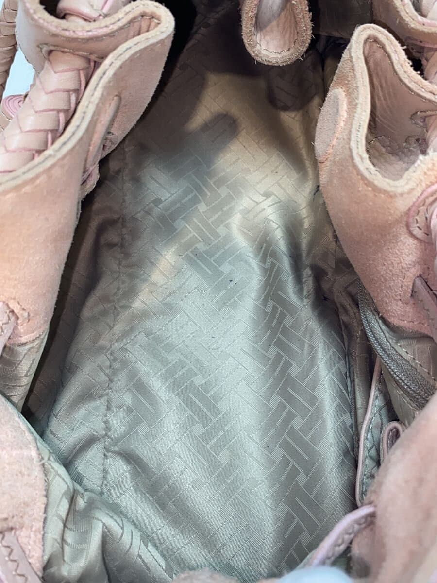 COLE HAAN Fringe Handbag Leather BEG 6