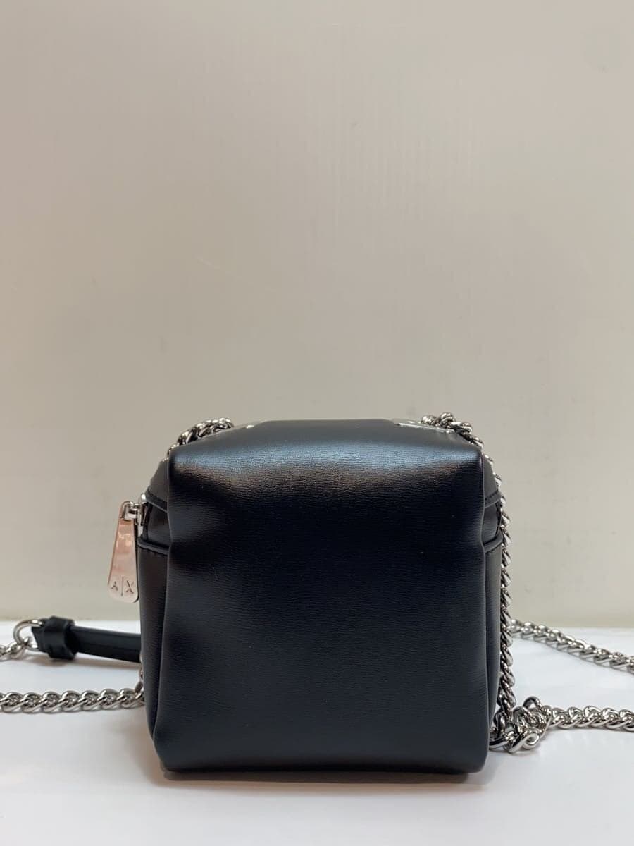 ARMANI EXCHANGE AX Logo Mini Shoulder Bag Leather Black 3