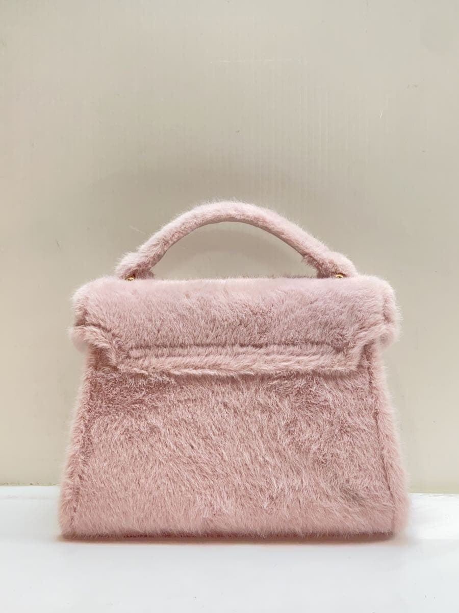 CELFORD Beaded Faux Fur Pouch Shoulder Bag Polyester Pink CWGB244510 3
