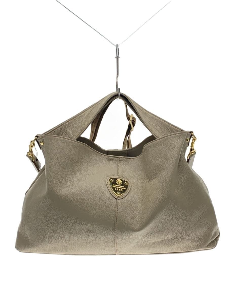 ATAO shoulder bag leather BEG plain