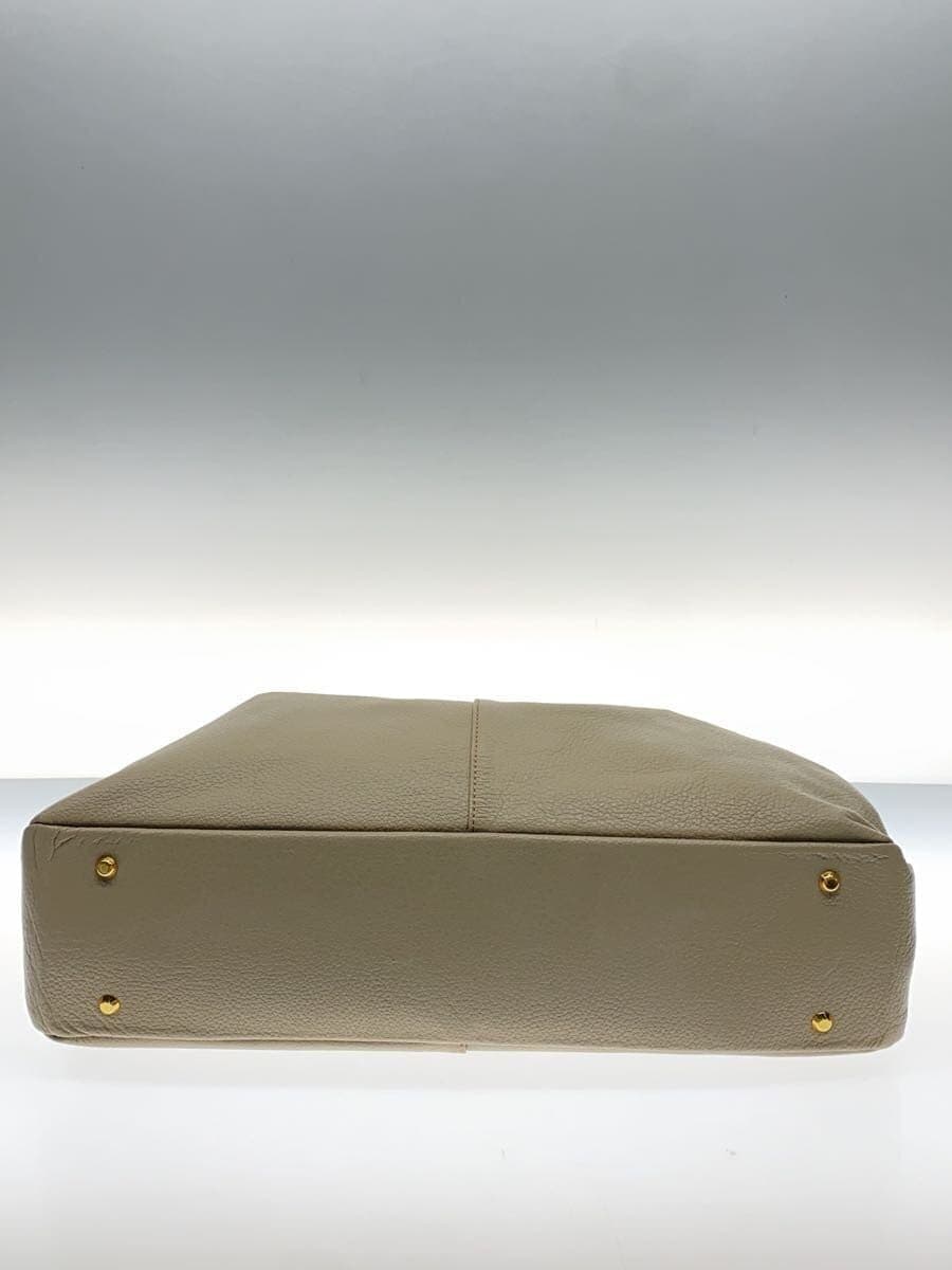 ATAO shoulder bag leather BEG plain 4