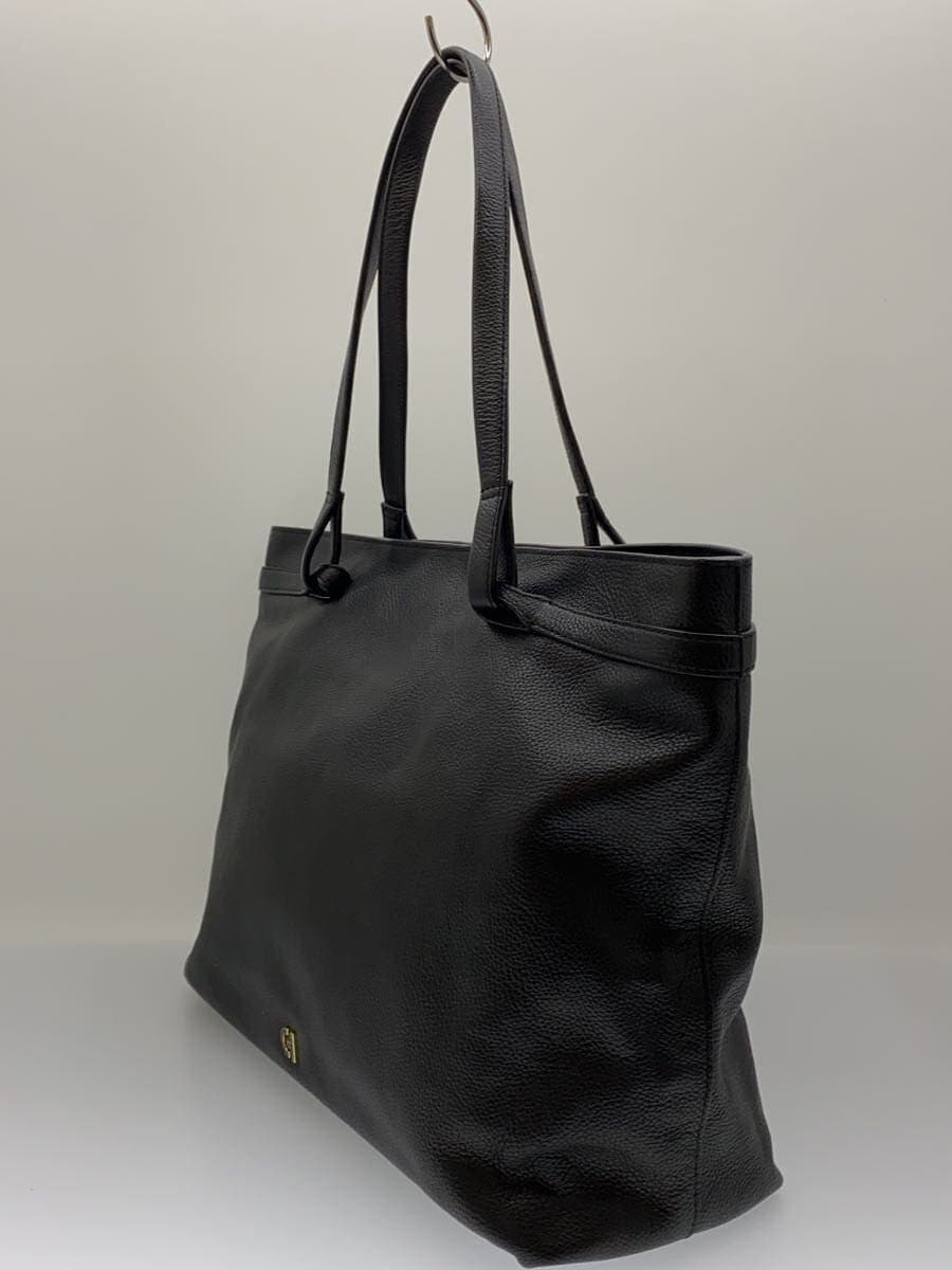 COLE HAAN Tote Bag Leather BLK Solid 2