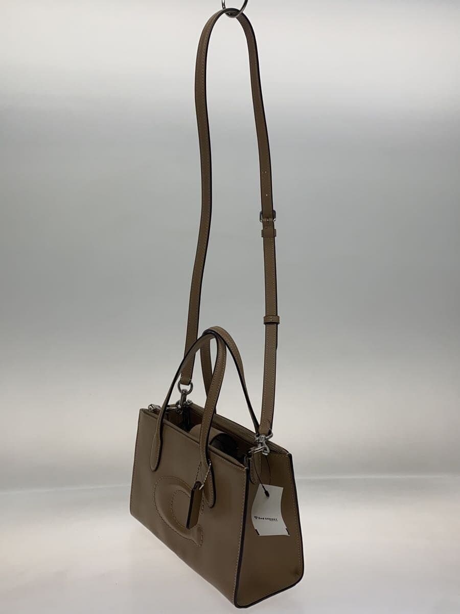 COACH Shoulder Bag Leather Beige Plain F2481-CW492 2