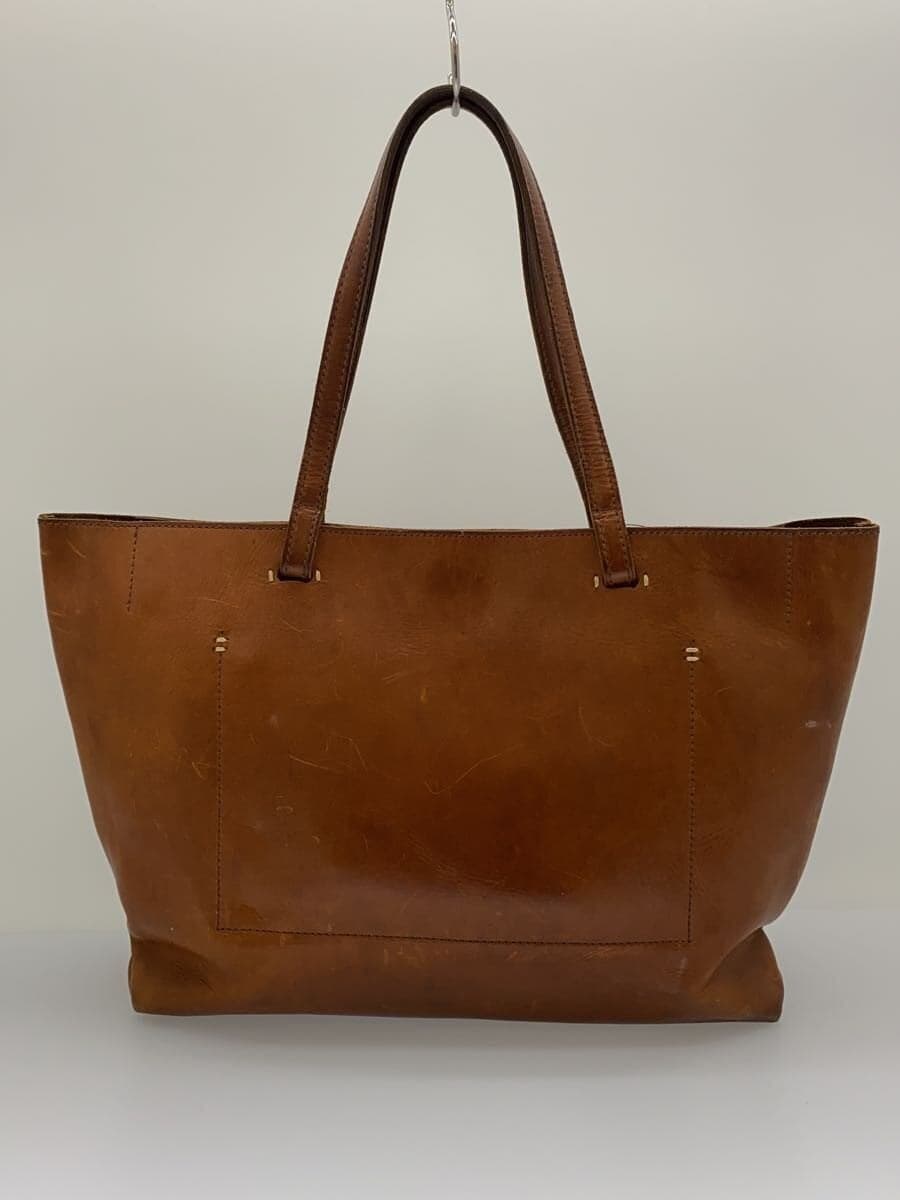 GENTEN Tote Bag Leather BRW Plain 3
