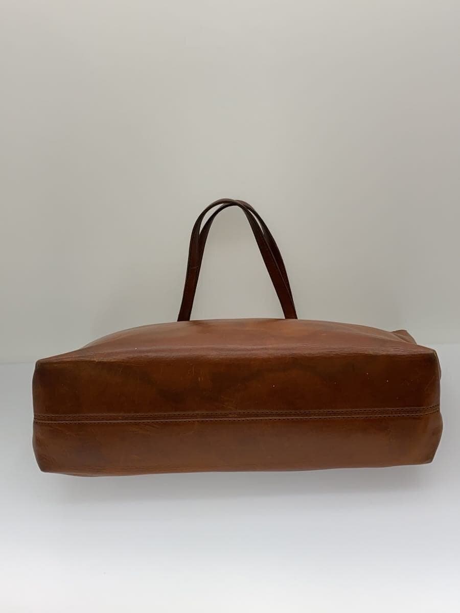 GENTEN Tote Bag Leather BRW Plain 4