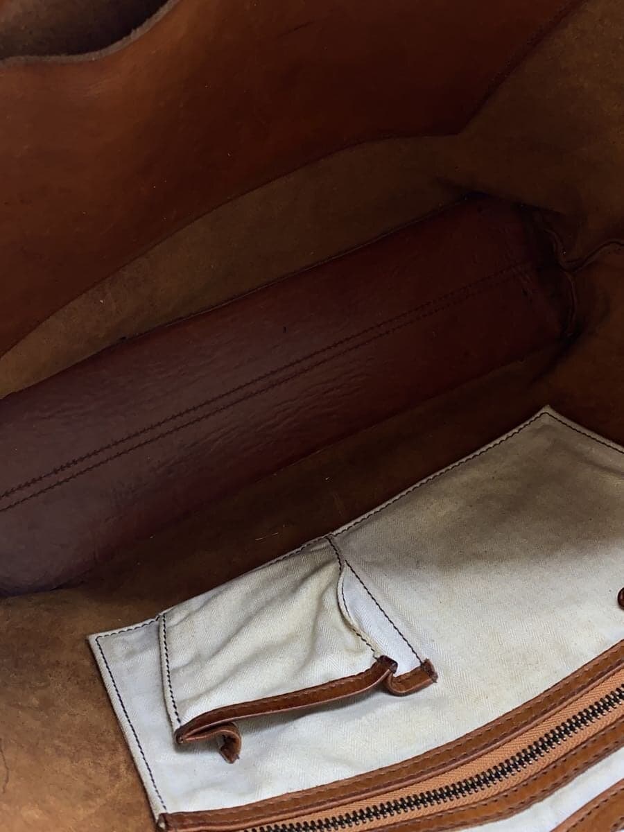 GENTEN Tote Bag Leather BRW Plain 6